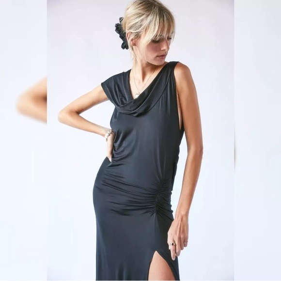 Free People Roxanne Maxi Dress Black Size Large NWT - Picture 2 of 10